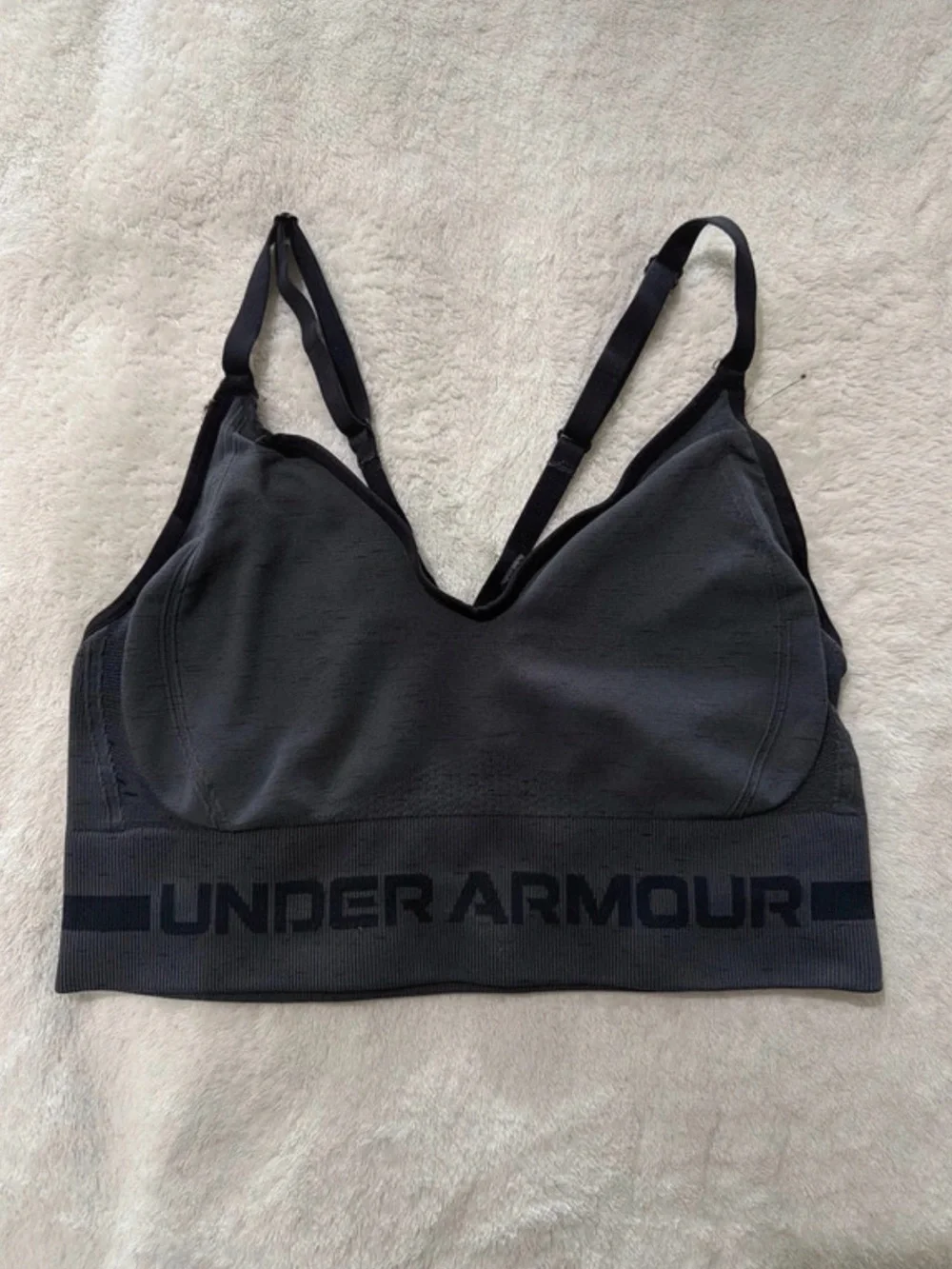 Under Armour Black Seamless Logo Sports Bralette